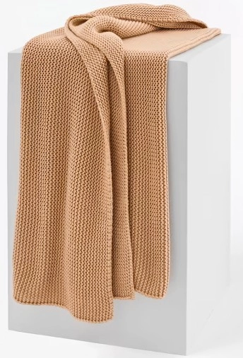 Chunky Knit Throw - Praline