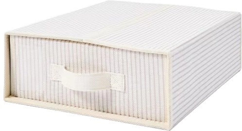 Linen Look Bed Linen Box - Stripe