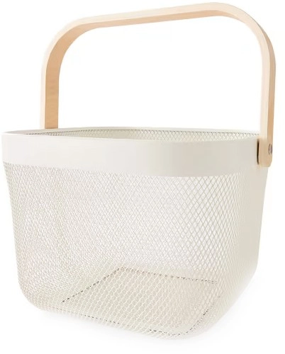 Off White Mesh Basket