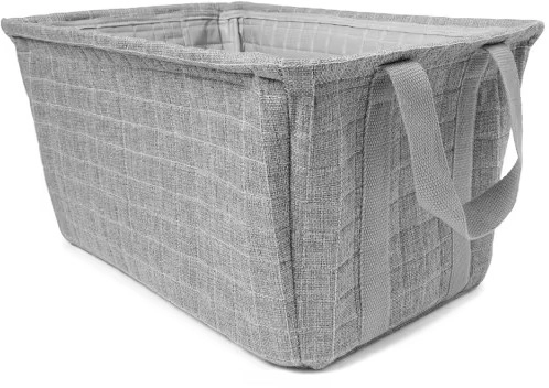 Rectangle Quilted Basket - Charcoal