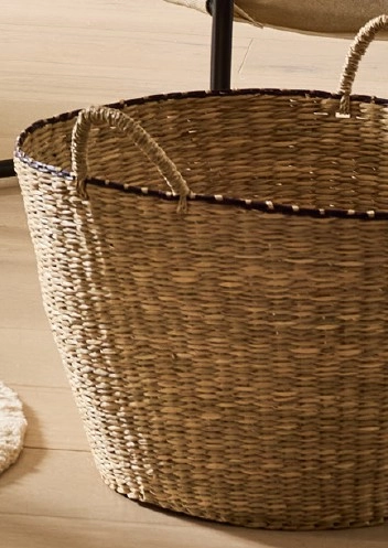 Seagrass Black Detail Basket