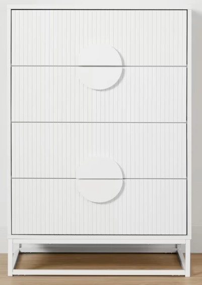 Stevie 4 Drawer Chest - White