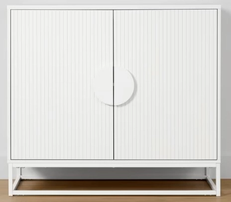 Stevie Ribbed Cabinet - White