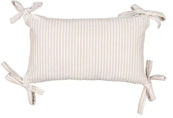 Stripe Bow Cushion - Sunset