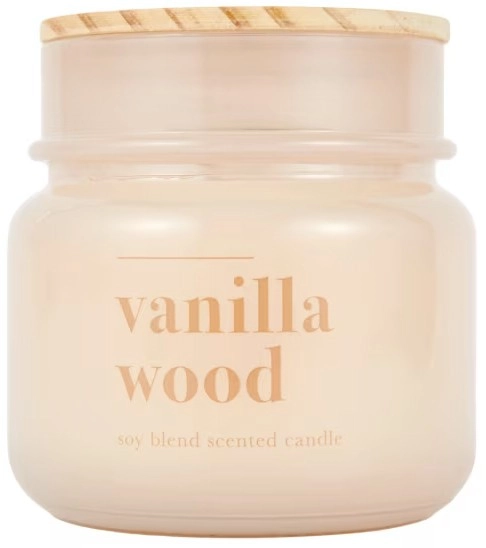 Vanilla Wood Soy Blend Scented Jar Candle