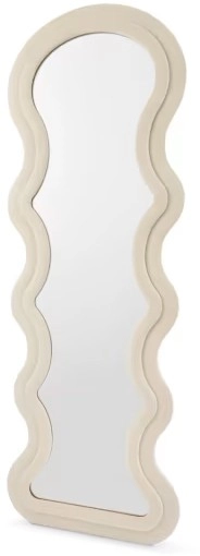 Wavy Velvet Floor Mirror