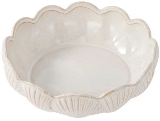 White Shell Salad Bowl