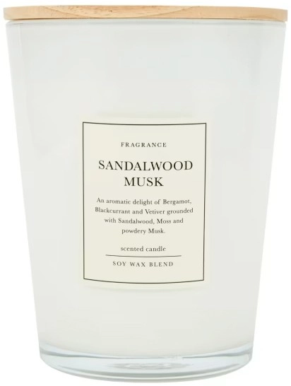 XL Sandalwood Musk Soy Wax Blend Scented Candle