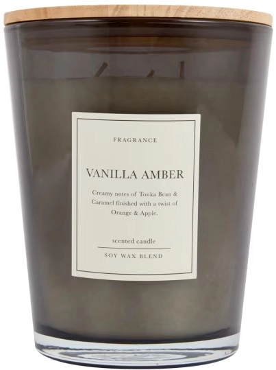 XL Vanilla Amber Soy Wax Blend Scented Candle