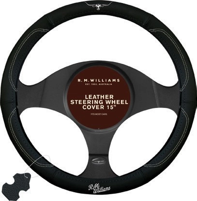 R.M.Williams Leather Steering Wheel Cover