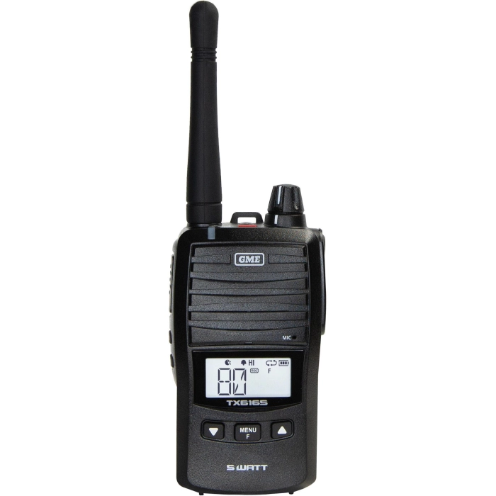 GME TX6165X 5/1 Watt UHF CB Handheld Radio (Black)