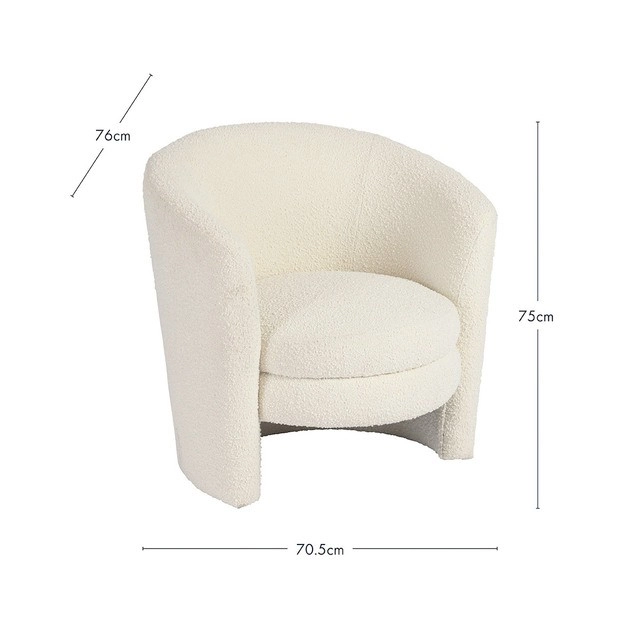 Ava Boucle Occasional Chair by M.U.S.E.