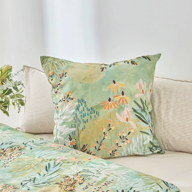 Bushland Bloom European Pillowcase by Steph Brooke