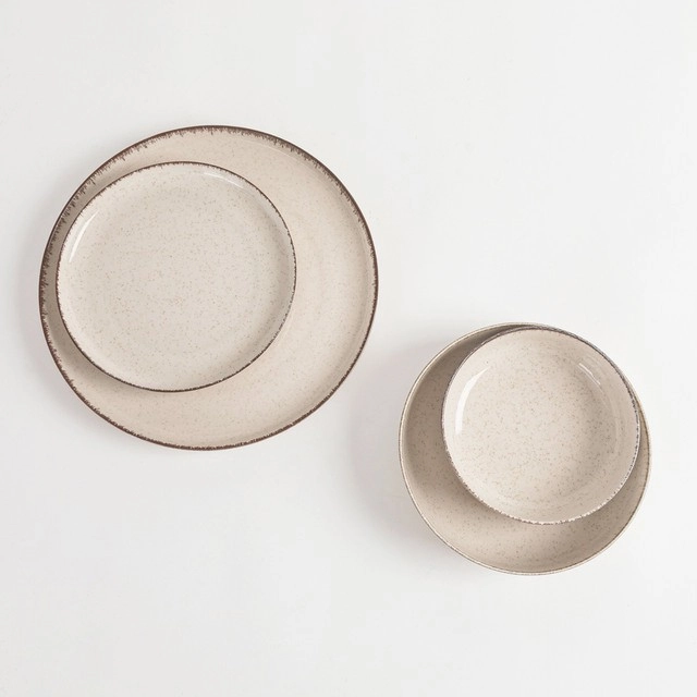 Ceramic Speckle Moonbeam Dinnerware by Habitat