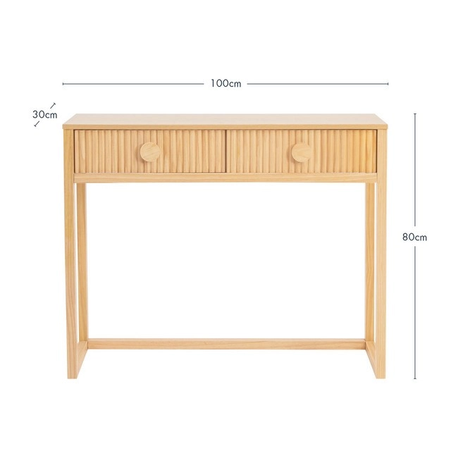 Dutton Natural Console Table by M.U.S.E.