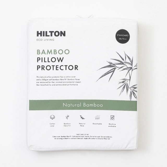 Eco Living Bamboo Standard Pillow Protector by Hilton