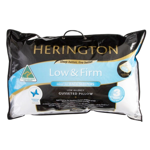 Gusseted Low Firm Pillow by Herington