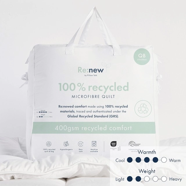 Re:new Recycled Synthetic 400gsm Quilt by Pillow Talk