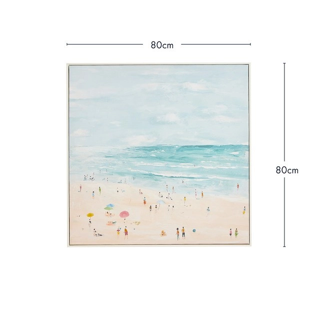 Day At The Beach Canvas Wall Art by M.U.S.E.