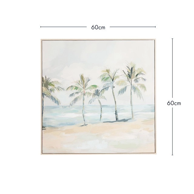 Island Palms Framed Canvas Wall Art by M.U.S.E.