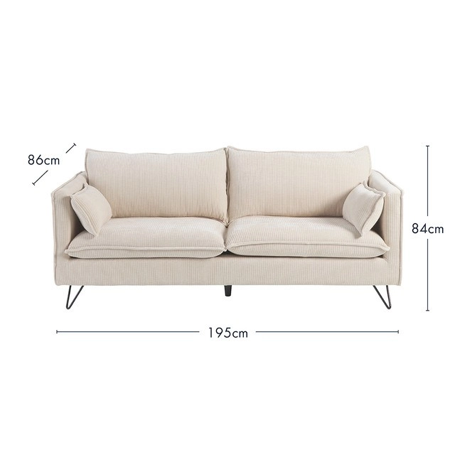 Picolly Natural 3 Seater Sofa by M.U.S.E.