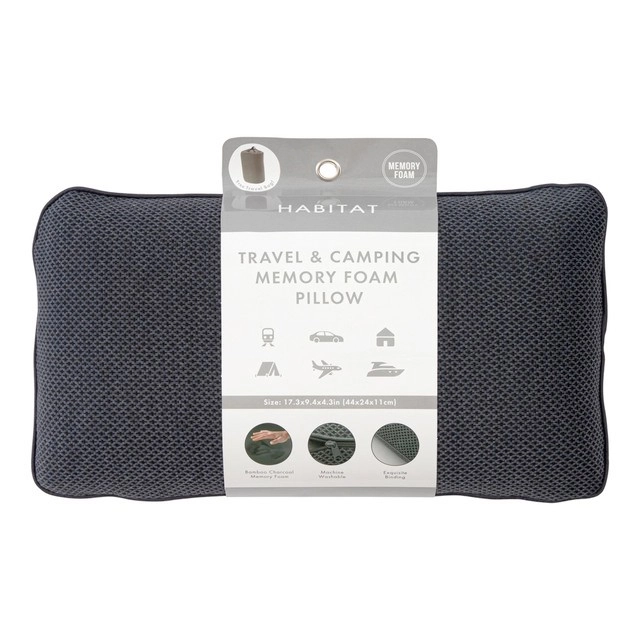 Travel & Camping Memory Foam Pillow by Habitat