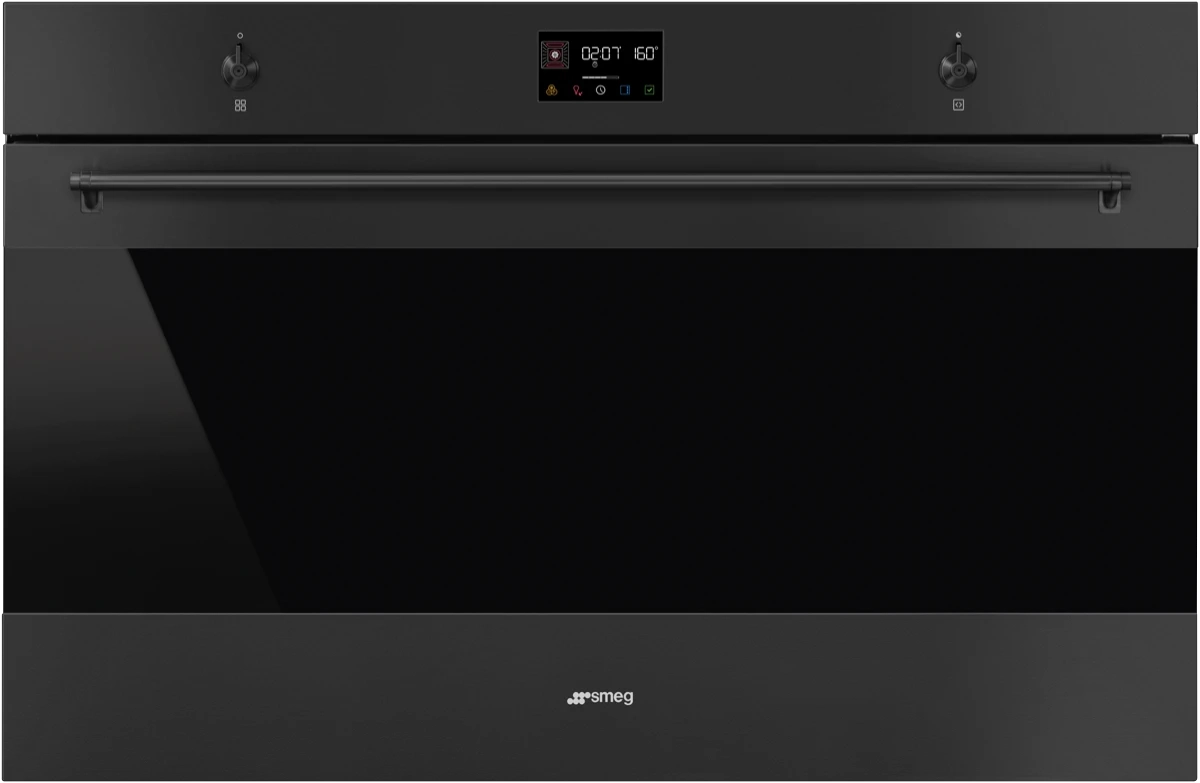 Smeg 90cm Classic Pyrolytic Oven - Matte Black