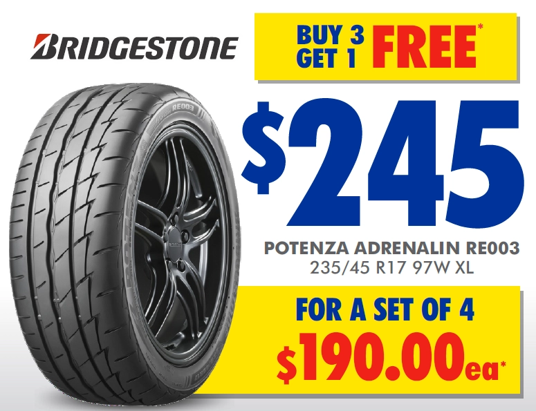 Tyre - Bridgestone Potenza Adrenalin RE003