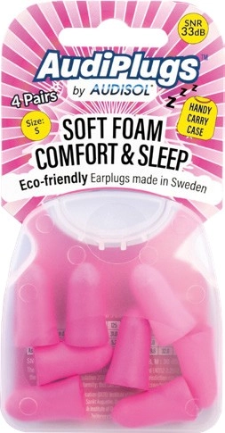 AudiPlugs Soft Foam Comfort & Sleep Ear Plugs 4 Pairs