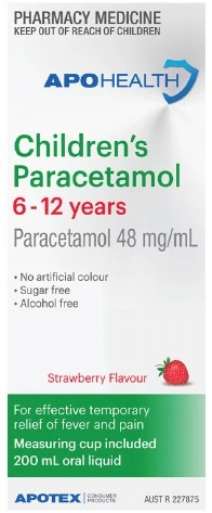 Apohealth Childrens Paracetamol 6 - 12 Years 200ml