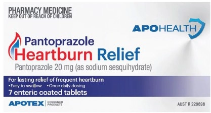 Apohealth Pantoprazole 20mg Heartburn Relief 7 Tablets