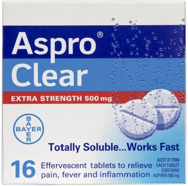 Aspro Clear Extra Strength Pain Relief 16 Soluble Tablets