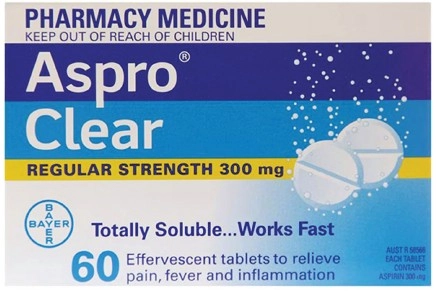 Aspro Clear Regular Strength Pain Relief 60 Soluble Tablets