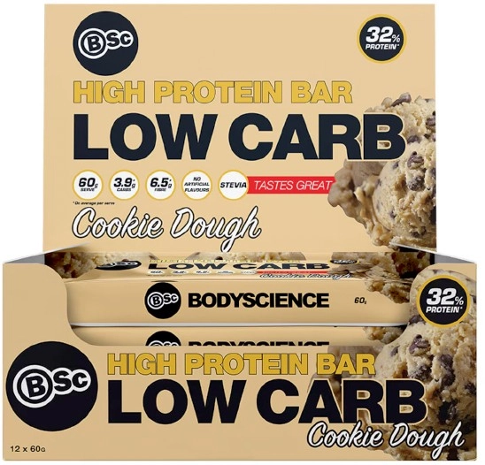 BSc Bodyscience High Protein Low Carb Mousse Bar Cookies & Cream 12 x 55g