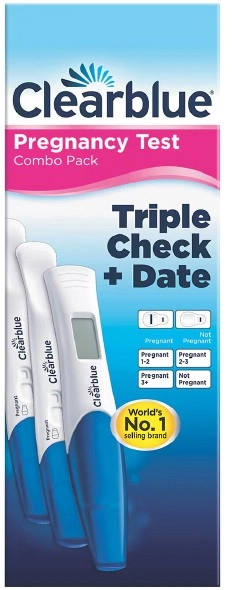 Clearblue Triple Check + Date Pregnancy Test 3 Pack