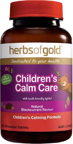 Herbs of Gold Childrens Calm Care 60 Chewable Tablets