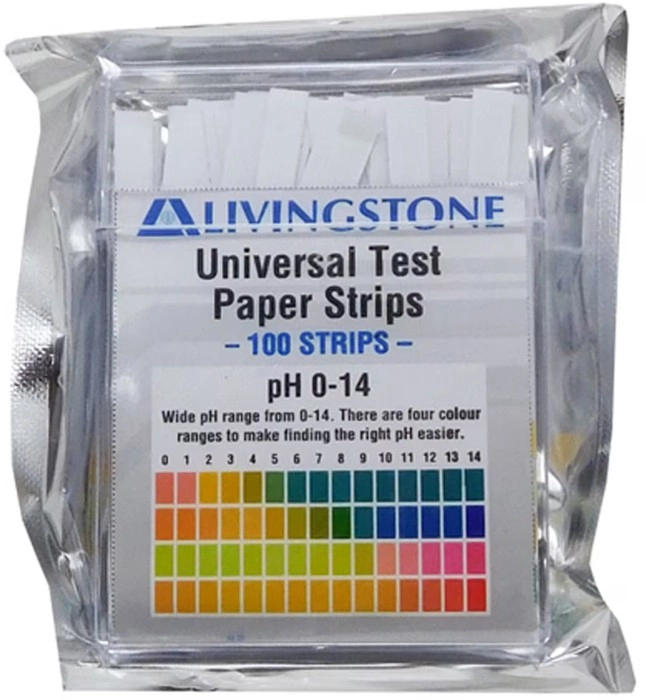 Livingstone Universal Test Paper Strips PH 0-14 100 Pack