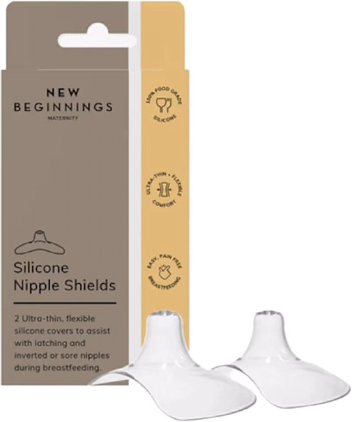 New Beginnings Silicone Nipple Shields 2 Pack