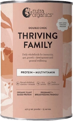 Nutra Organics Thriving Family Protein+ Double Choco 450g