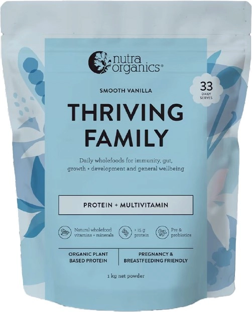 Nutra Organics Thriving Family Protein Smooth Vanilla 1kg