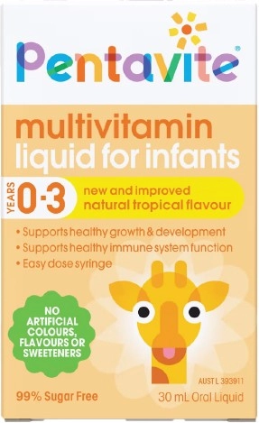 Pentavite Multivitamin Infant Liquid Tropical Flavour 30ml