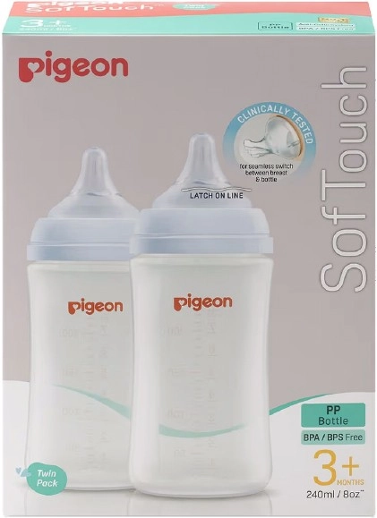 Pigeon SofTouch III PP Baby Bottle 2 x 240ml