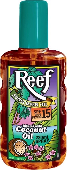 Reef Coconut Sunscreen Oil Spray SPF15 220ml