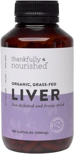 Thankfully Nourished Australian Organic Liver 180 Capsules