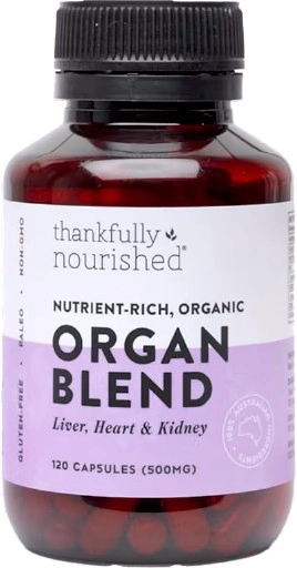 Thankfully Nourished Organic Organ Blend 120 Capsules