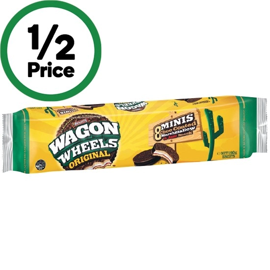 Arnott’s Wagon Wheels Original Mini Chocolate Biscuits 190g