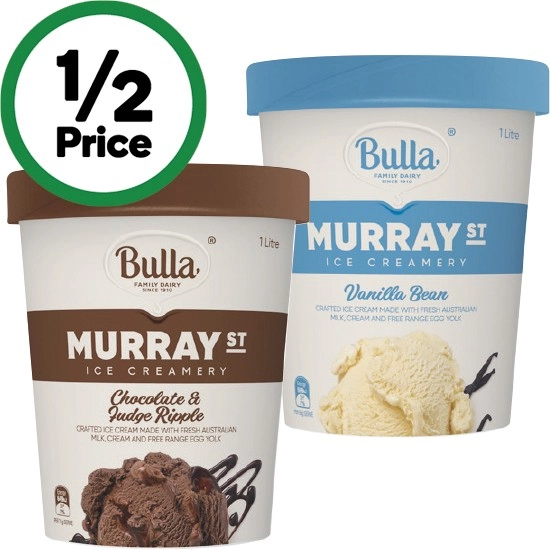 Bulla Murray St Ice Cream Tubs 1 Litre – From the Freezer