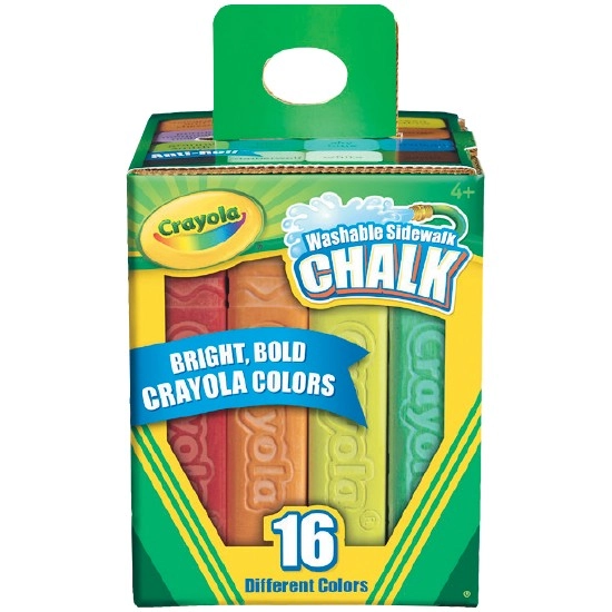 Crayola Washable Side Walk Chalk Pk 16