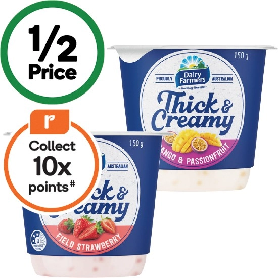 Dairy Farmers Thick & Creamy Yoghurt 140-150g – From the Fridge