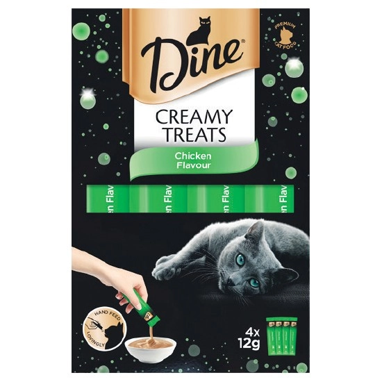 Dine Creamy Treats Cat Treats Pk 4 x 12g